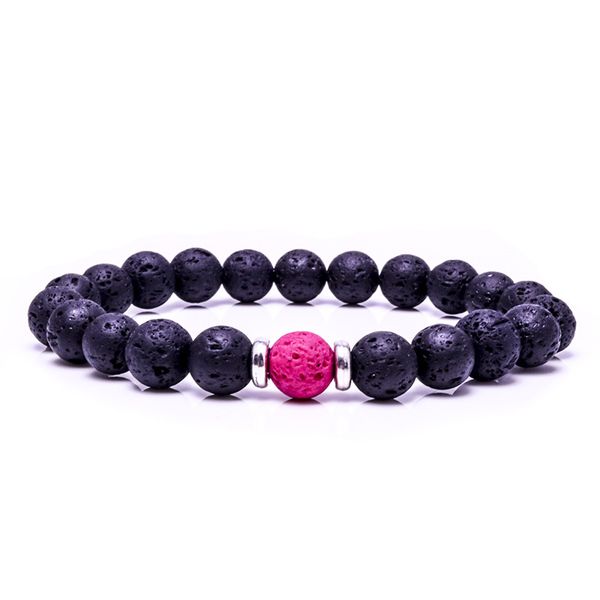 

8mm natural lava rock stone beads bracelet colourful volcanic stone aromatherapy essential oil diffuser bracelet jewelry, Golden;silver