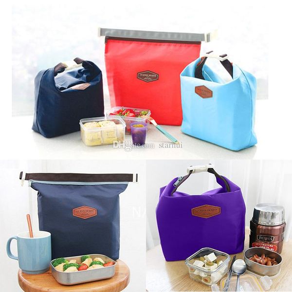 

new outdoor lunch bag picnic bag iconic lunch pouch carry tote container warmer cooler bag nylon storage bags 27*39*8cm wx-b08