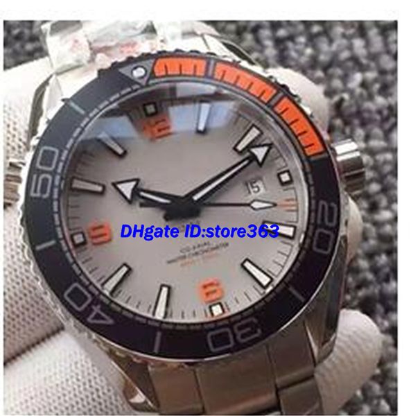 

luxury watch men's planet ocean gray automatic machinery watch co axial stainless steel bracelet mens casual wristwatches, Slivery;brown
