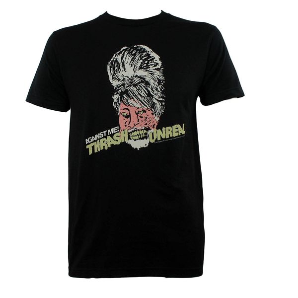 Impact Against Me Band Thrash Unreal Face Logo Slim Fit T Shirt S