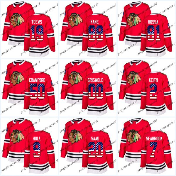 

Youth USA Flag Stitched 91 Anthony Duclair Chicago Blackhawks Clark Griswold Bobby Hull Jonathan Toews Patrick Kane Duncan Keith Jersey
