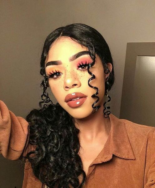 

wrap around wet and wavy human hair ponytail hairpiece clip natural wave hair drawstring pony tails african american ponytail extension 120g, Black
