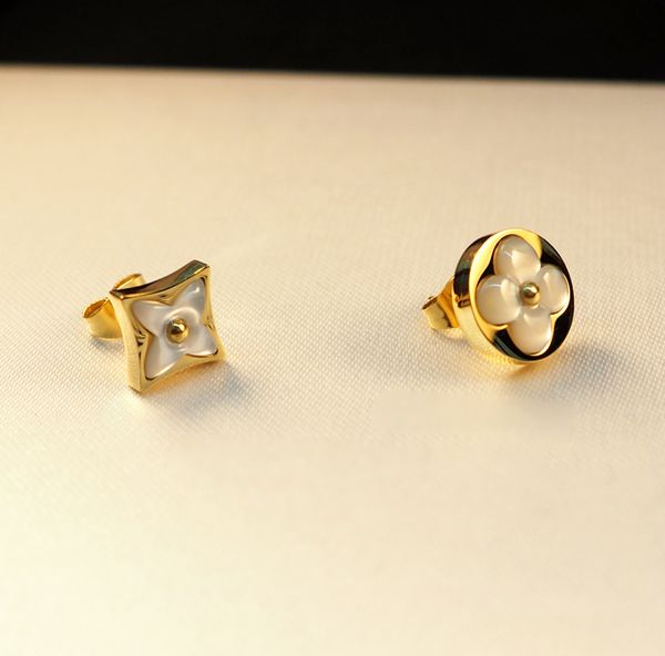 

Модные титановые стальные гвоздики V Серьги для женщин мужские белые с капающим маслом G буквы серьги изящных ювелирных изделий не выцветают Антиаллергенные