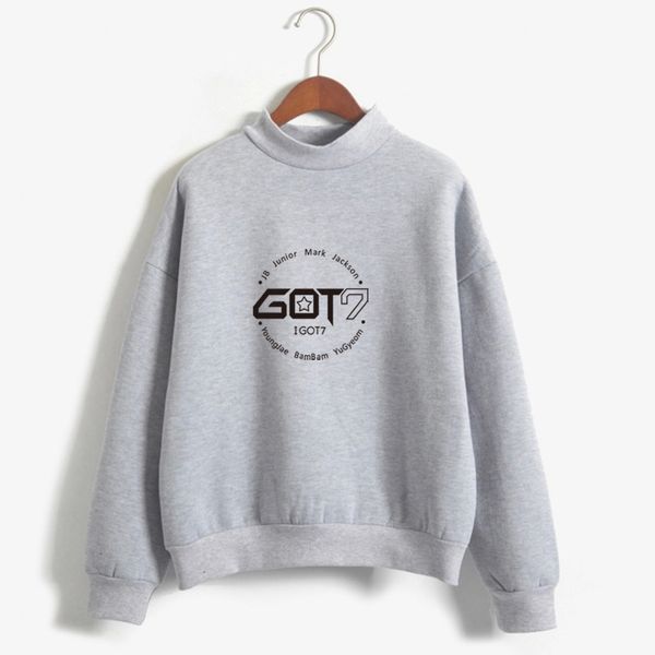

brand fashion autumn winter fleece women hoody harajuku got7 cute kpop hoodies wholesale sweatshirts moletom pullover top, Black