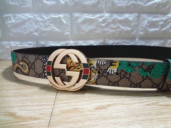 

Hot Luxury High Quality ceinture Designer Belts Fashion Tiger animal pattern buckle belt mens womens belt for gift Free shipping