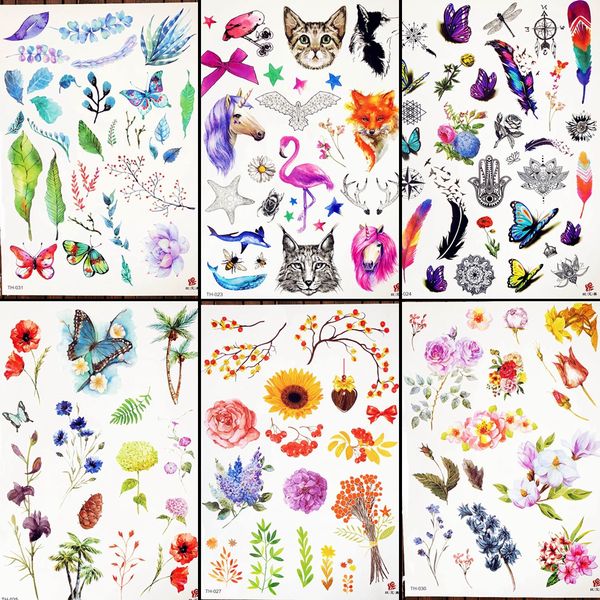 

gadgets cartoon temporary tattoo stickers girls body art painting cats flash tattoo kids hands adhesive fake tatto xmas gifts