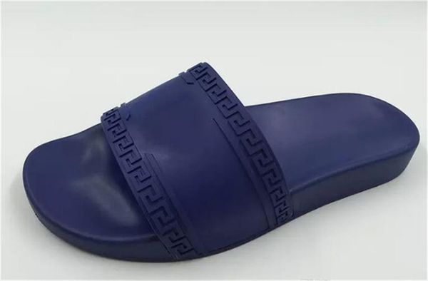 

Palazzo Medusa Pool Slides With Embossed Medusa Head Rubberised Slip -On Rubber Pvc Sandals Slippers Womens Slippers 57versace