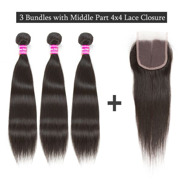 Brazilian Virgin Hair Body Wave Straight Hair Bundles 20 22 24