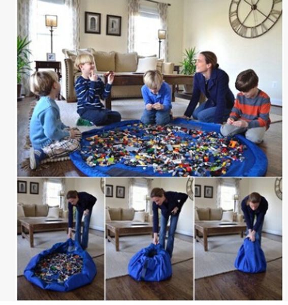 

children toy storage drawstring bag kid toys organizer hot sale 150cm large capacity play mat blanket rug boxes