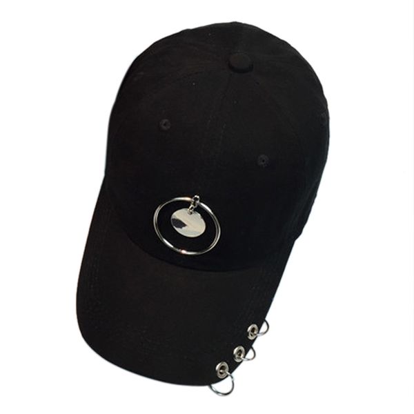 

2018 cool stylish fashion women men fashion couple cotton metal ring baseball cap snapback hip hop hat cap #0604, Blue;gray