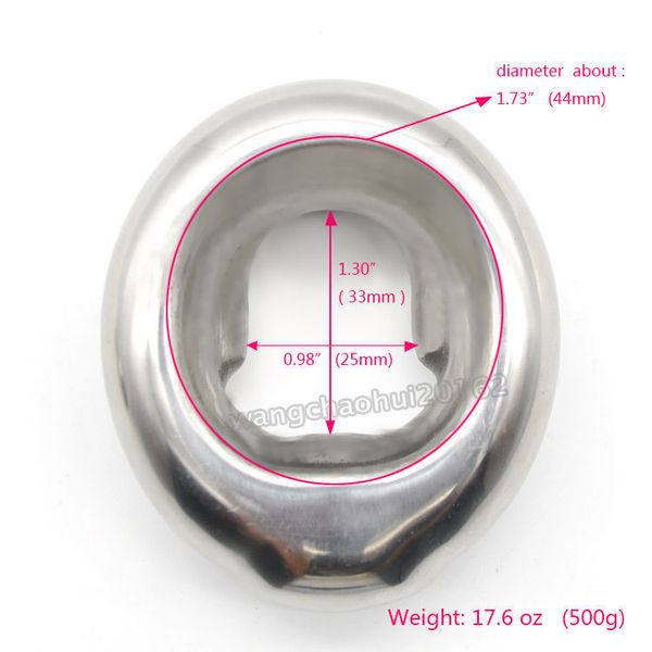 Dispositivos de castidade macho aço inoxidável 500g maca de bola pesada gaiola de pássaro Mens de dispositivo pingente #R45