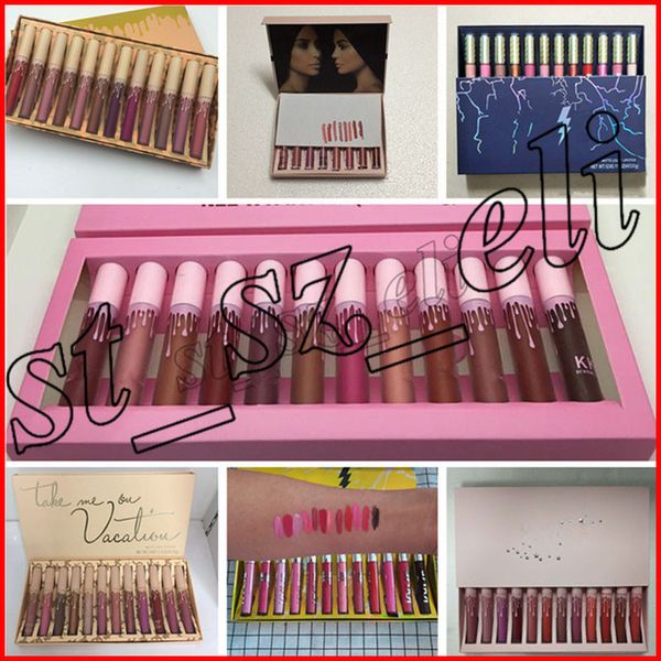 

Возьмите меня на каникулы комплект издание Matte Liquid Lipstick Блеск для губ 12шт губы 12colo