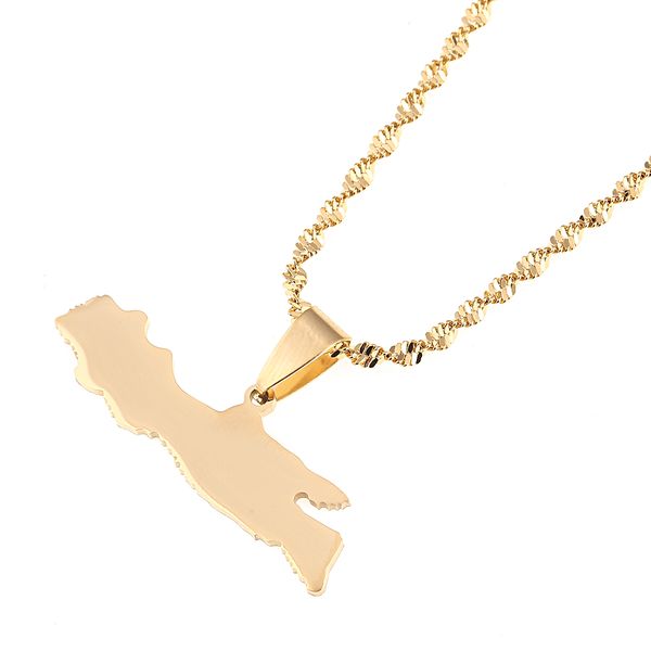 

stainless steel indonesia java island map pendant necklaces gold color indonesia jewelry, Silver