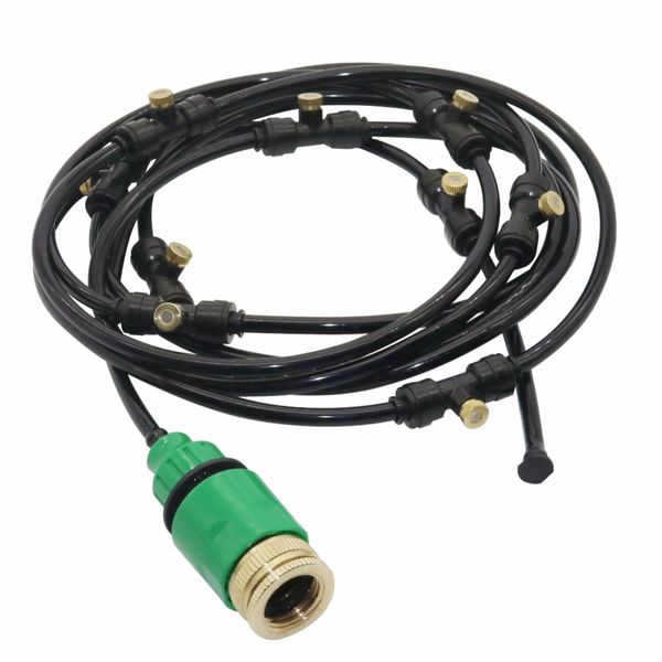 

diy garden drip irrigation system sprinkler garden hose kits mist system 10m 4/7mm hose 15 pcs low pressure nozzle with tees