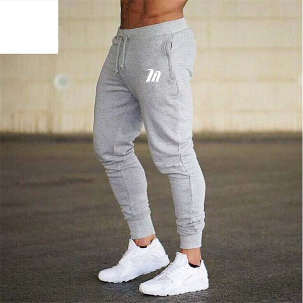 

2018 men gyms long pants men's sporting workout fitness pants casual fashion sweatpants jogger pant skinny trousers, Black