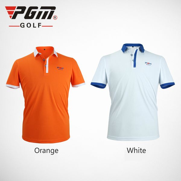 

2018 pgm male t shirt summer sport t shirts golf training garment short sleeve breathable quick-drying clothes for men, Black;blue