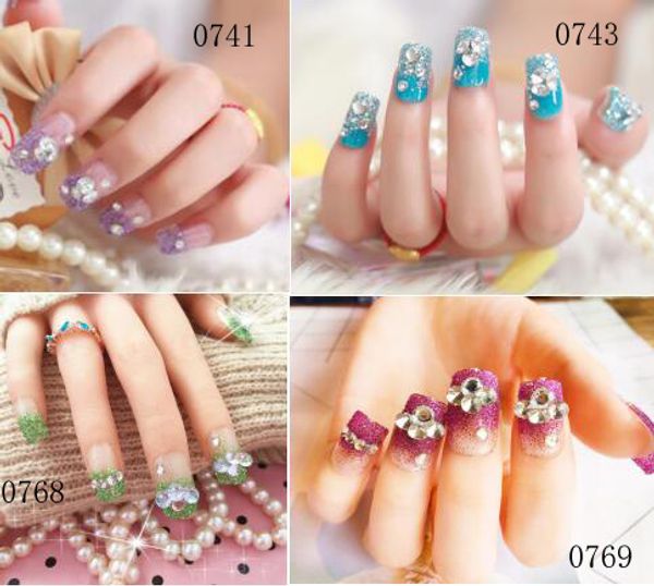 

24 Шт. / Компл. Новая Свадьба Невесты Полный Советы Ногтей Многоцветный Ложные Stikers