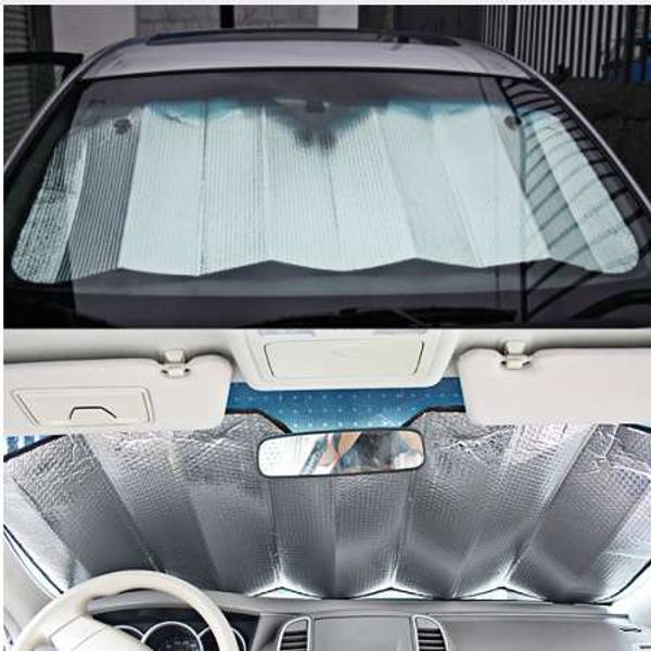 1 шт. 140 * 70см задний передний задний автомобиль Windshield Sunshade Window Sun Shate Sunshade Visor Film для автомобильного окна Авто аксессуары