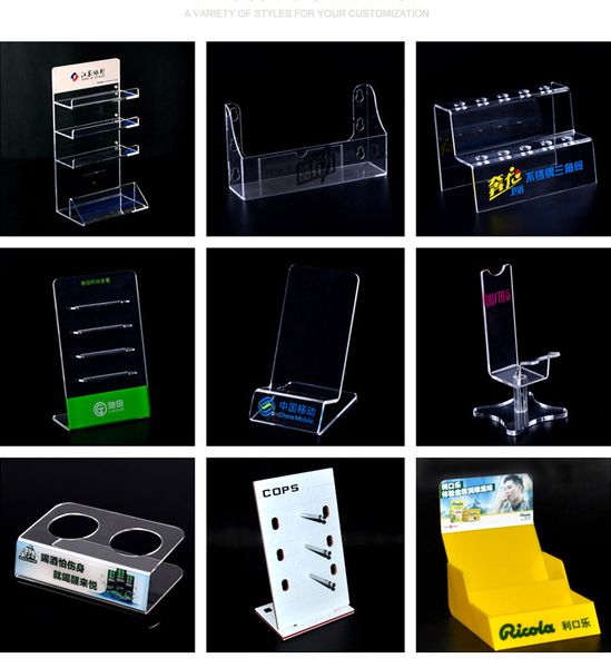 

customized acrylic display stand billboard jewelry drink exhibition display box holder shelf custom