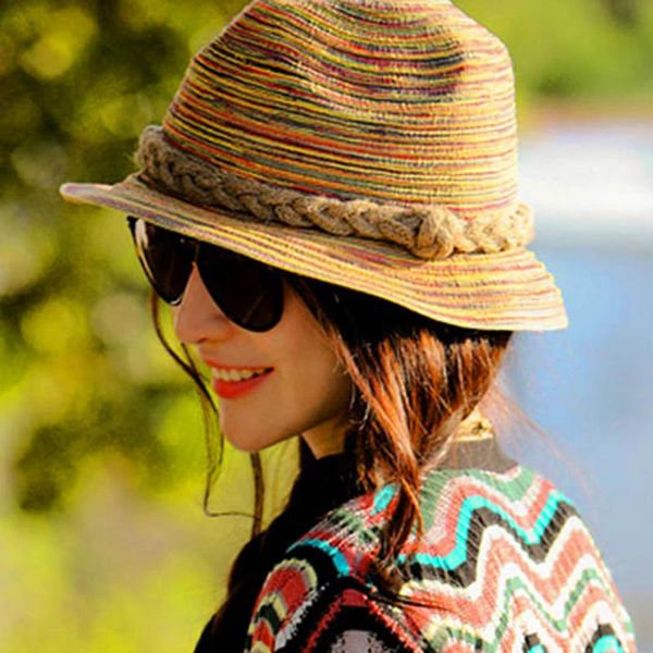 

women summer straw sunhat lady european fashion sun block seaside elegant hat autumn outdoor acitivity hat sombrero mujeres, Blue;gray