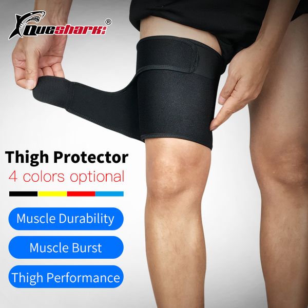 

1pcs sport basketball weightlifting thigh guard protection leg pads support fitness leggings sports safety thighs legguards, Black