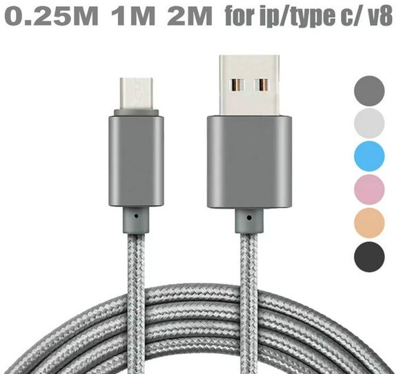 

Высокое качество 0,25M 1M 2M 3M Тип C Кабель Micro USB Синхронизация данных Зарядный кабель для зарядного устройства Для i5 / 6/7/8 / X Samsung S8 S9 Note8 все смартфоны OM-U1