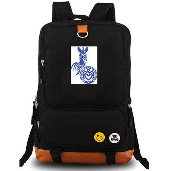 

msv duisburg club backpack die zebras team day pack football school bag soccer packsack good rucksack sport schoolbag outdoor daypack