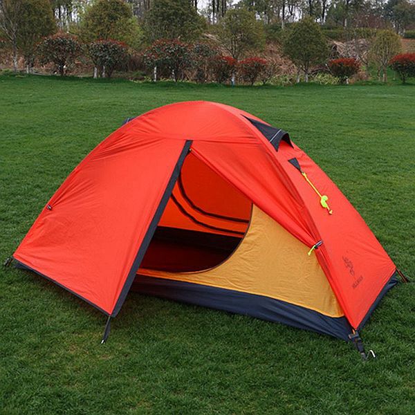 

wholesale- hillman tent 20d silicone fabric ultralight 1 person double layers aluminum rod hiking single tent 4 season 2 colors