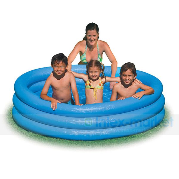 

intex 58426 big size 3 ring 147x33cm blue pvc inflatable above ground pool family kid child swimming water play pool b31009