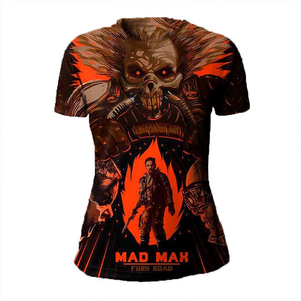 

новые моды mad max футболка смешные 3d печатных женщин / мужчин с коротким рукавом мужская футболка повседневная топы k166, White;black
