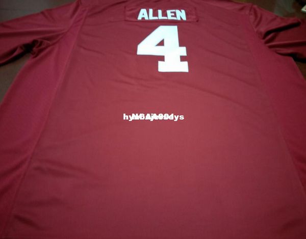

men #4 chriser allen alabama crimson tide red black white college jersey or custom any name or number jersey, Black;red