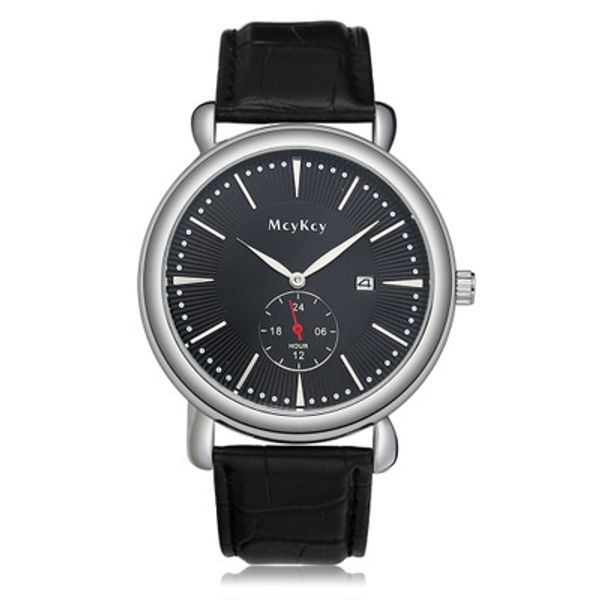 

relogios 2018 brand mcykcy watch men fashion business black leather quartz-watch male sport clock chasy, Slivery;brown