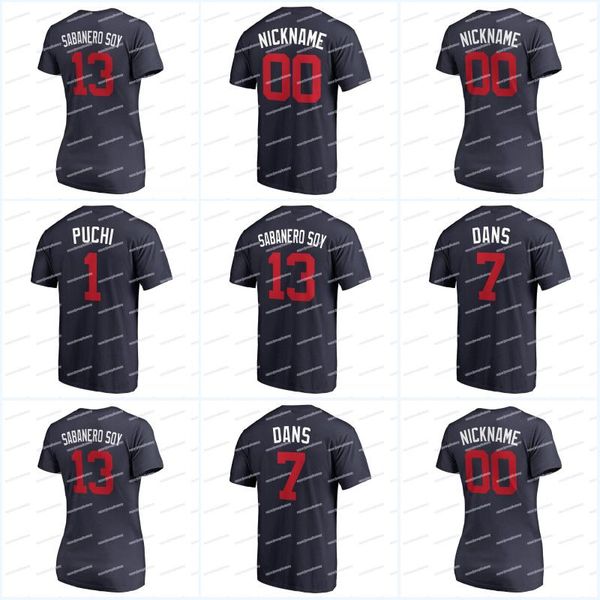 

1 albies "puchi" 13 acuna jr. "sabanero soy" 2018 players weekend t-shirt 7 swanson "dans" 49 "el caballo, Blue;black