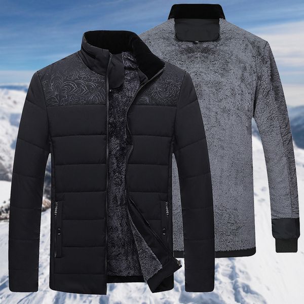 

winter coat men warm sport jackets 2019 new stitching style thermal outdoor windbreaker fleece fur lining thicken run gym jacket, Black;red