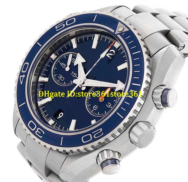 

store361 new arrive watches new in box sea planet ocean diver co-axial stainless steel mens automatic date watch blue dial men's moveme, Slivery;brown