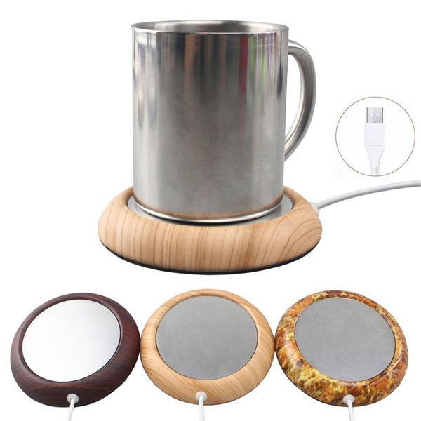 

usb cup warmer metal coaster portable office home usb electric powered desktea coffee beverage cup mug warmer mat pad aluminium plate