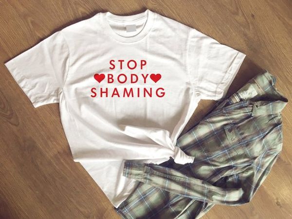 

skuggnas sbody shaming t-shirt feminist t-shirt equal rights tees fashion equal rights tees summer clothing, White