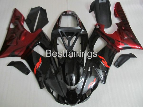 

7 gifts fairing kit for yamaha r1 1998 1999 red black fairings yzf r1 98 99 gf36