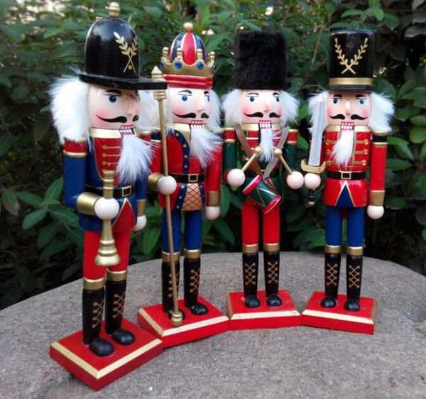 30cm Wooden Christmas Nutcracker Soldiers Puppet Zakka Creative