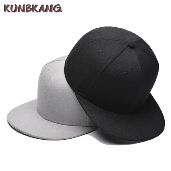 

new brand men blank hip hop baseball cap flat hat women solid color cotton snapback hats classic fashion hip-hop peaked male cap, Blue;gray