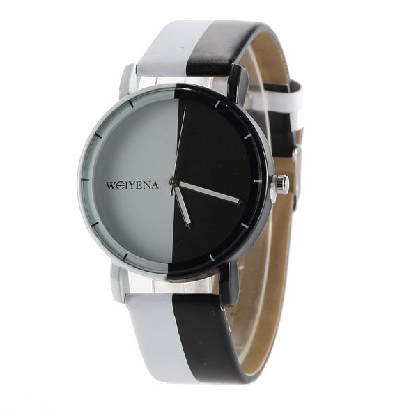 

quartz watch couple leather watch fashion romantic student relogio faminino zegarek damsk, Slivery;brown