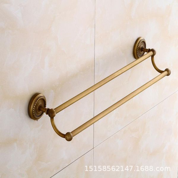 

european copper antique towel rack towel bar antique bathroom hardware pendant copper bathroom pendant double pole