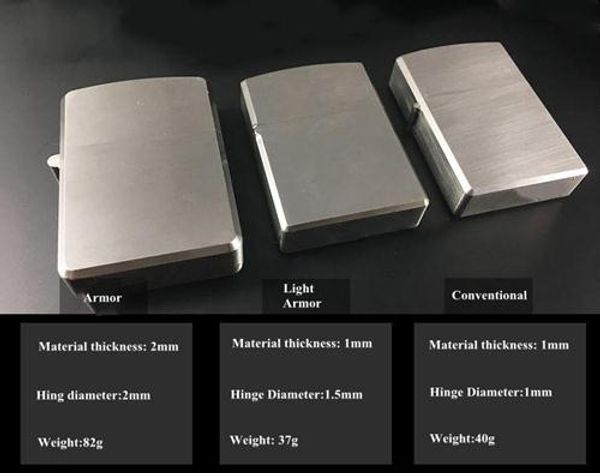 

titanium tc4 oil lighter sleeve case heavy armor / light armor / conventional shell durable brushed stonewashed flamed finishing for option