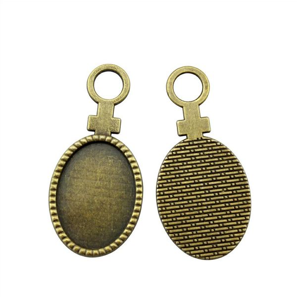 

16 шт. кабошон камея базовый лоток безель пустые ювелирные изделия выводы компоненты женский одной стороне внутренний размер 18x25 мм овальн, Slivery;crystal