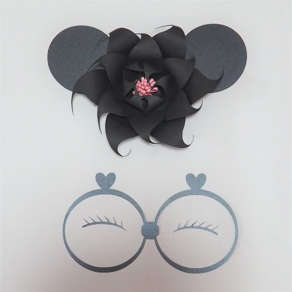 

cat diy half made black giant paper flowers for cat theme party birthday dessert table decor baby nursery video tutorial (mct046