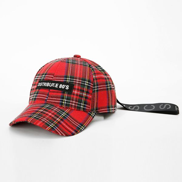 

2018 summer new plaid fashion cap girl casual wild outdoor sunshade hat sun hat couple models baseball cap, Blue;gray