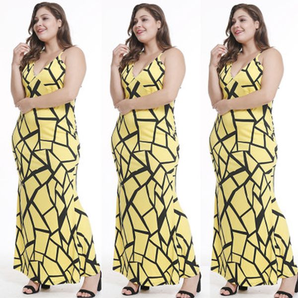 

трансграничные женские 2018 лето европейский и американский слинг глубокий v-образным вырезом платье тонкий длинная юбка пляж юбка женские м, Black;gray