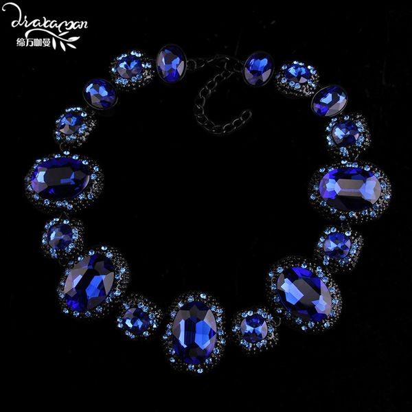 

dvacaman brand 2017 luxury christmas gift for women crystal choker necklace love friendship statement collar jewelry bijoux o15, Golden;silver