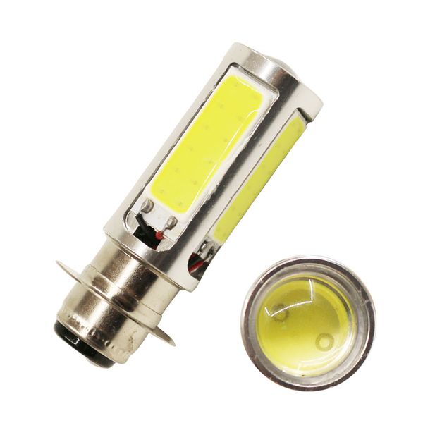 

1pcs h6m px15d xenon white cob led for atv car motor bike headlight bulb fog light lamp dc12v