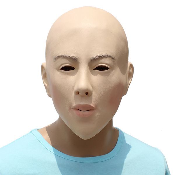 

halloween party cosplay skin face mask latex party real human face mask cool realistic crossdress mask